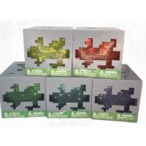 MINECRAFT JELLY CUBES - Viral Squishy NEW + RARE - Complete Set of 5